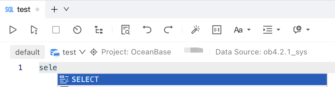 Use ODC for GUI-based SQL development | OceanBase