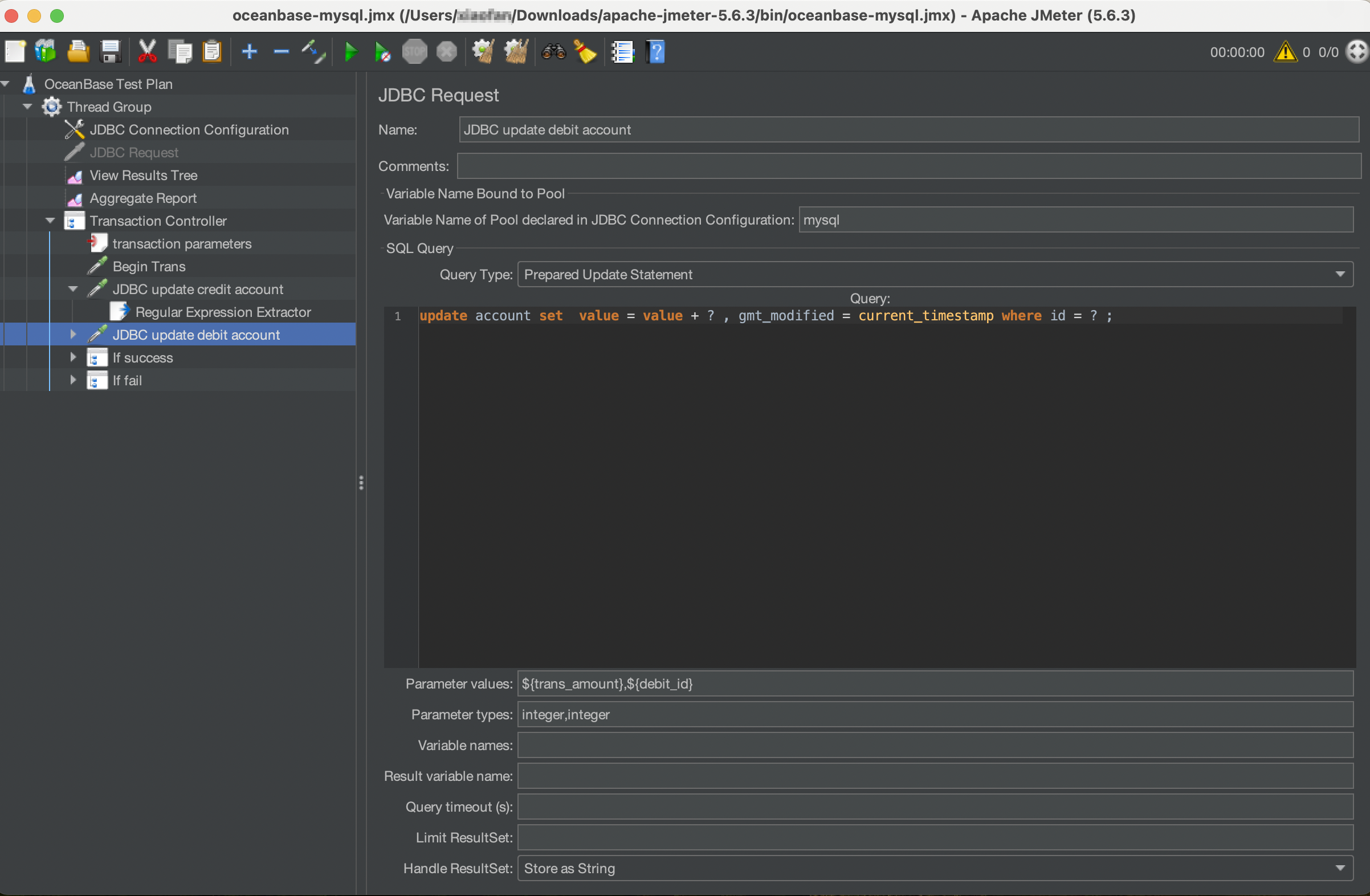 Increase the balance of account B