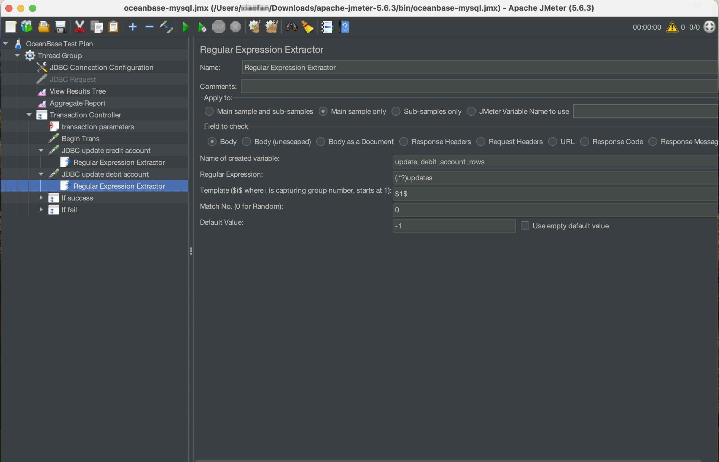 Processing logic for account B