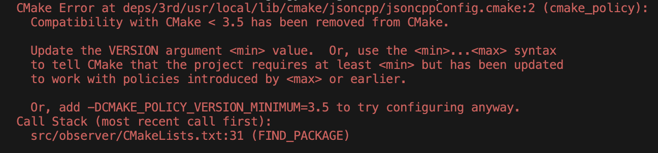 cmake error
